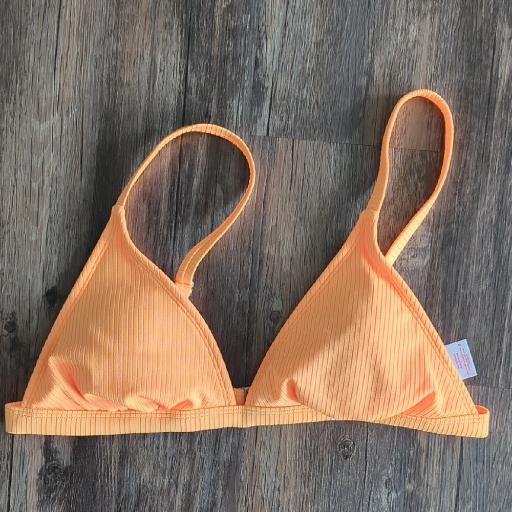Orange Triangle Bikini Top